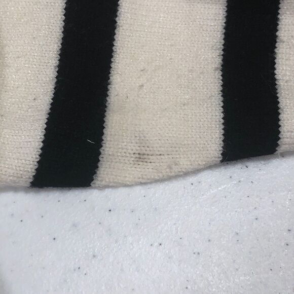 Nautical Long S Sweater Womens Cream Black Stripe Large Quiet Luxury Old Money - Picture 6 of 6